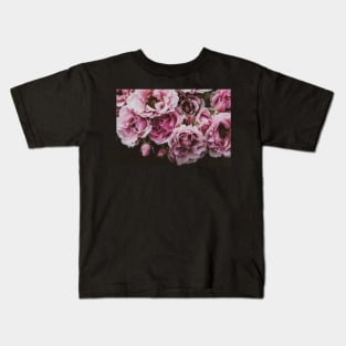 Vintage Pink Garden Roses Kids T-Shirt